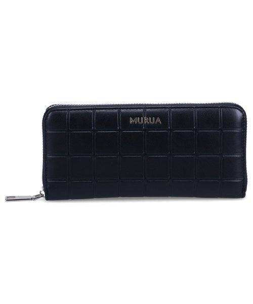 MURUA(ムルーア)/ ムルーア MURUA 財布 長財布 レディース ラウンドファスナー LONG WALLET ブラック アイボリー シルバー 黒 MR－W1171/img08