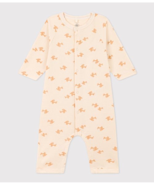 PETIT BATEAU(プチバトー)/スウェットプリント前開きロンパース/img04