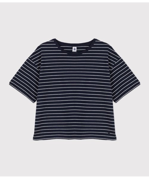 PETIT BATEAU(プチバトー)/ボクシーボーダー半袖Ｔシャツ/img01