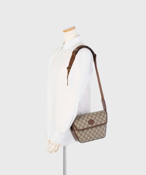 GUCCI(グッチ)/グッチ GUCCI 715767 92THG ショルダーバッグ メンズ バッグ ミニショルダー GGスプリーム キャンバス 斜め掛け BEIGE GG SUPR/img07