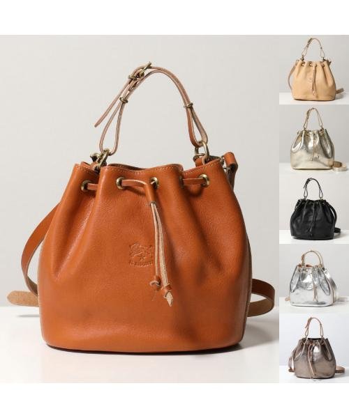 IL BISONTE ショルダーバッグ BBU001 レザー 巾着 BBU001 IL BISONTE ショルダーバッグ レザー