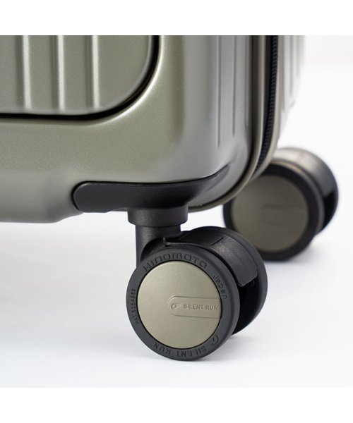 アジアラゲージ ピタフラット スーツケース 37L Sサイズ 機内持ち込み フロントオープン ストッパー ALI Pitaflat PIF－8810－18 Silent ｜約 前輪だけが止まるので Lisof® Run