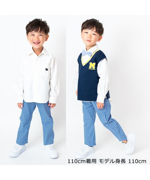 moujonjon(ムージョンジョン)/【子供服】 moujonjon (ムージョンジョン) のびのびツイルチェック柄長パンツ 90cm～140cm M13003/img11