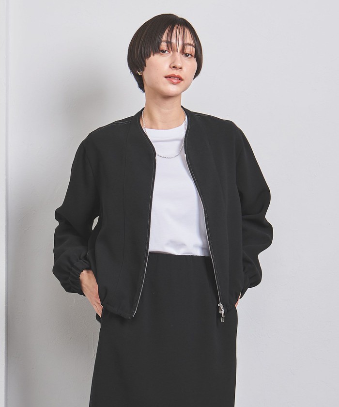 美品Ballsey スムースレザー ノーカラージップアップジャケット 36