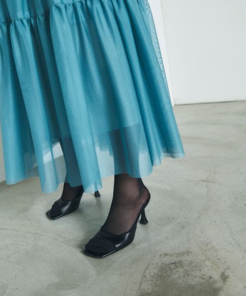 チュールティアードスカート 