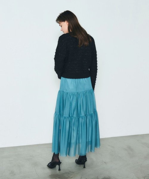 チュールティアードスカート 