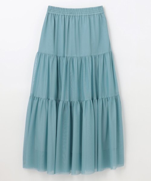 チュールティアードスカート 