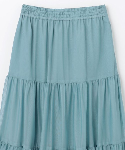 チュールティアードスカート 