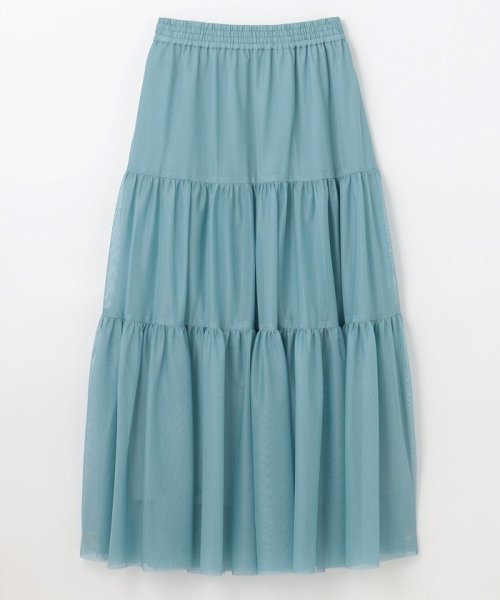 チュールティアードスカート 