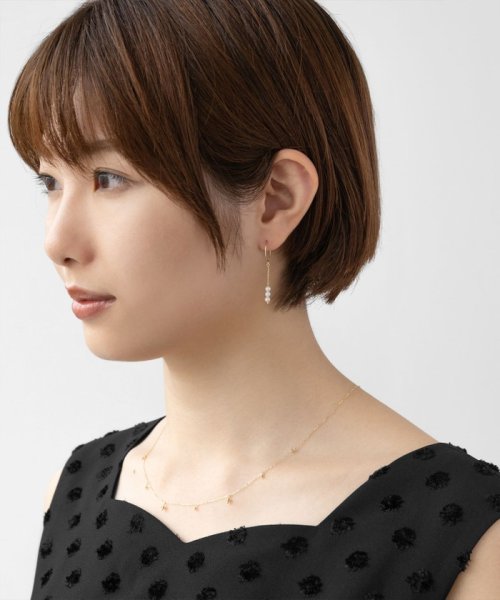 TOCCA(TOCCA)/【WEB限定】FRILL PEARL SWING PIERCED EARRINGS K10ゴールド 淡水パールピアス/img10