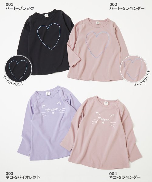 devirock(デビロック)/デビラボ プリント長袖チュニック 子供服 キッズ 女の子 トップス 長袖Tシャツ ロンT 綿100%/img01