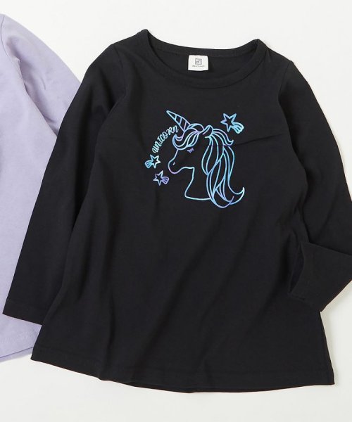 devirock(デビロック)/デビラボ プリント長袖チュニック 子供服 キッズ 女の子 トップス 長袖Tシャツ ロンT 綿100%/img15