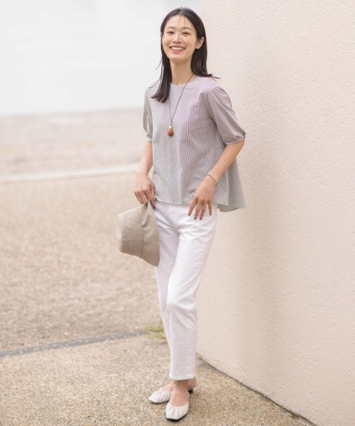 J.PRESS LADIES（LARGE SIZE）(J．プレス　レディス（大きいサイズ）)/【洗える】BASIC STRETCH DENIM スキニー パンツ/img01