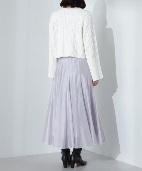 NATURAL BEAUTY BASIC(ナチュラルビューティーベーシック)/シャイニーシアーボイルスカート　24SS/img11