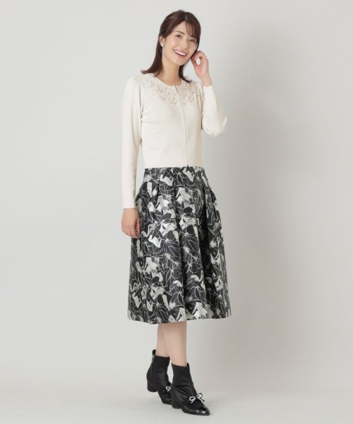 TO BE CHIC(L SIZE)(トゥービーシック Lサイズ)/【L】レーヨンナイロンビジュー カーディガン/img01