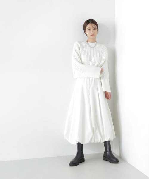 NATURAL BEAUTY BASIC(ナチュラルビューティーベーシック)/クロップドケーブルニット　24SS/img17