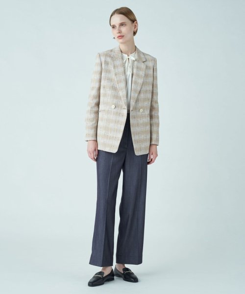 カラープラッドツイード ダブルブレストジャケット U1798551400(13860円)