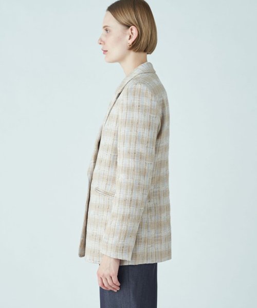 カラープラッドツイード ダブルブレストジャケット U1798551400(13860円)