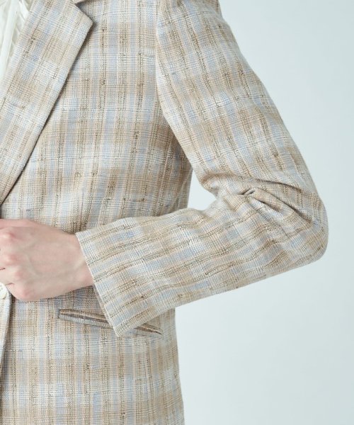 カラープラッドツイード ダブルブレストジャケット U1798551400(13860円)