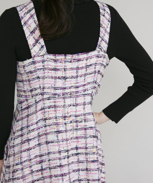 《M Maglie le cassetto》ファンシーツイードジャンパースカート 