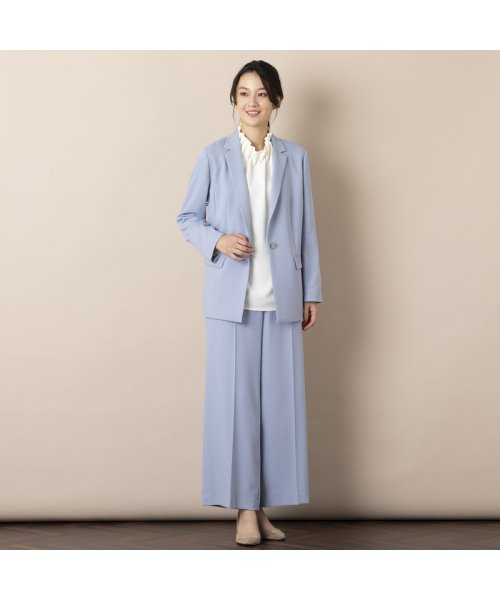 センタープレス・ワイドストレートパンツ 