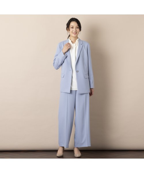 センタープレス・ワイドストレートパンツ 