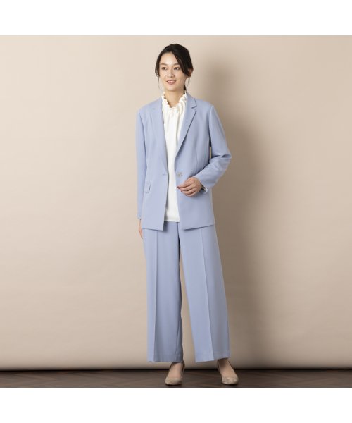 センタープレス・ワイドストレートパンツ 