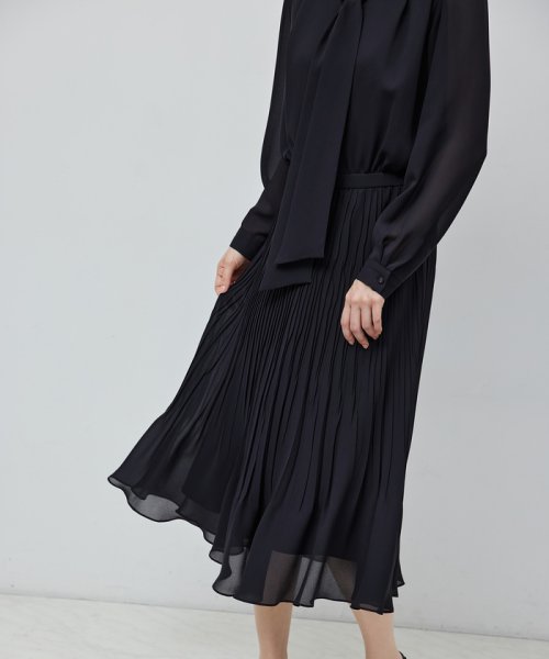 ジョーゼット シフォンプリーツワンピース【セレモニー対応】 品番 ジョーゼット シフォンプリーツワンピース 洗える トリアセテート