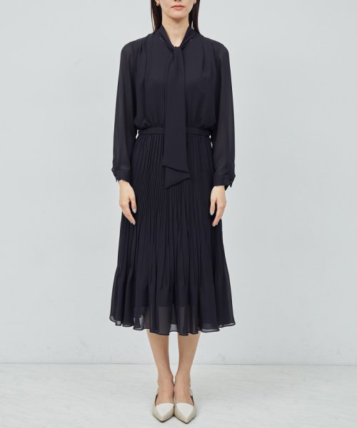 ジョーゼット シフォンプリーツワンピース【セレモニー対応】 品番 ジョーゼット シフォンプリーツワンピース 洗える トリアセテート