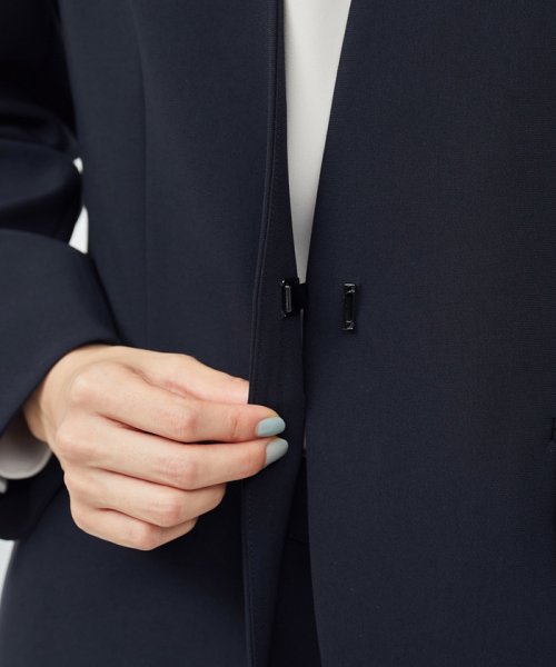 トリアセテートダブルクロスVネックジャケット【セレモニー対応】【洗える】 品番 洗える トリアセテート