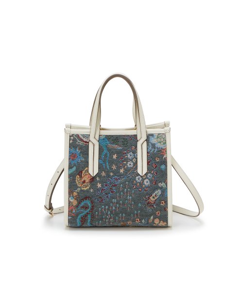 【TREASURE TOPKAPI】ジャガード アニマル モチーフ ショルダー付き ミニトート バッグ 