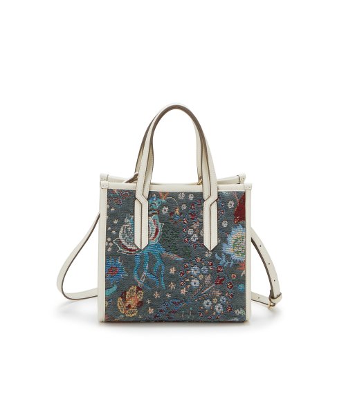 【TREASURE TOPKAPI】ジャガード アニマル モチーフ ショルダー付き ミニトート バッグ 