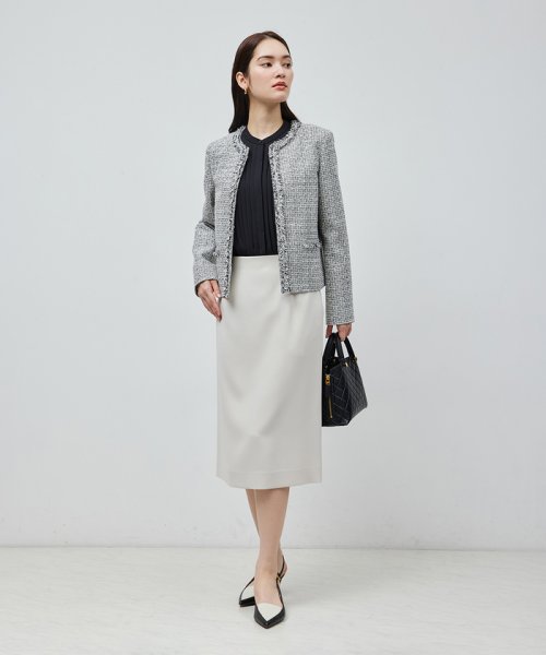 トリアセテート フロントタックブラウス【セレモニー対応】【洗える】 品番