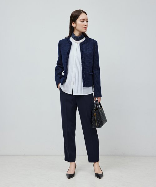 トリアセテート フロントタックブラウス【セレモニー対応】【洗える】 品番