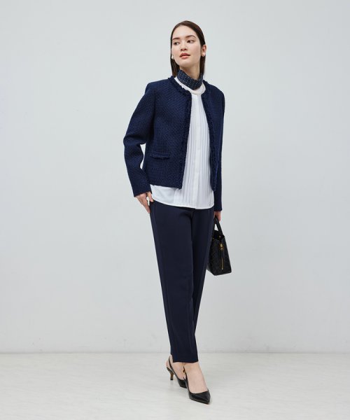 トリアセテート フロントタックブラウス【セレモニー対応】【洗える】 品番