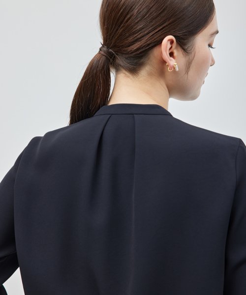 トリアセテート フロントタックブラウス【セレモニー対応】【洗える】 品番