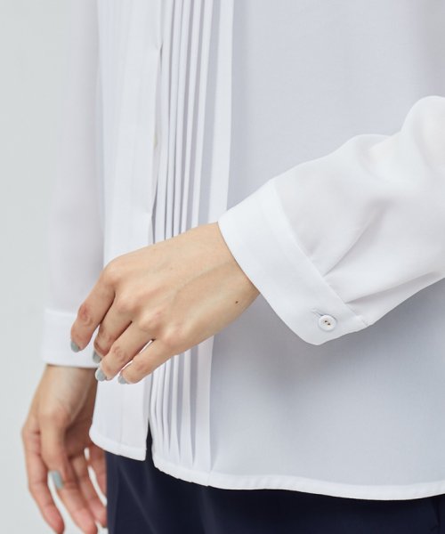 トリアセテート フロントタックブラウス【セレモニー対応】【洗える】 品番