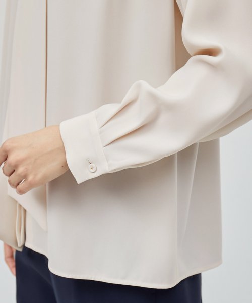 ジョーゼットストレッチ ボウタイブラウス【セレモニー対応】【洗える】 品番 洗える ジョーゼットストレッチ ボウタイブラウス トリアセテート