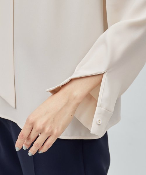 ジョーゼットストレッチ ボウタイブラウス【セレモニー対応】【洗える】 品番 洗える ジョーゼットストレッチ ボウタイブラウス トリアセテート