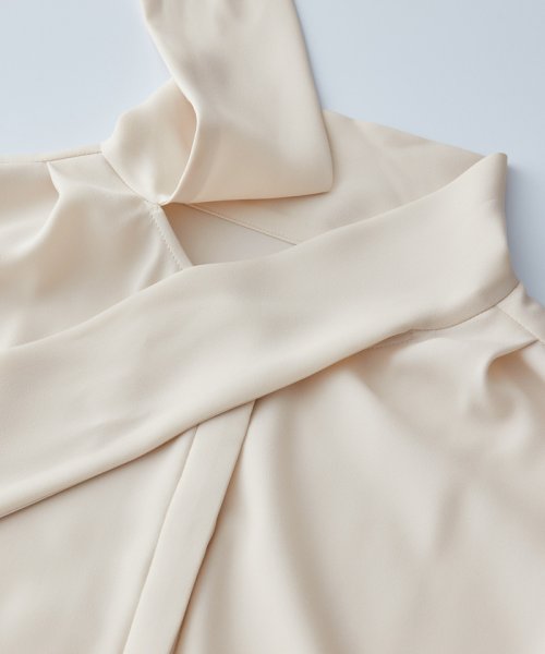 ジョーゼットストレッチ ボウタイブラウス【セレモニー対応】【洗える】 品番 洗える ジョーゼットストレッチ ボウタイブラウス トリアセテート