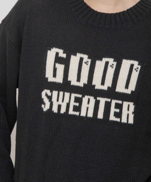 POU DOU DOU(プードゥドゥ)/GOOD SWEATERロゴジャガードニット/img21