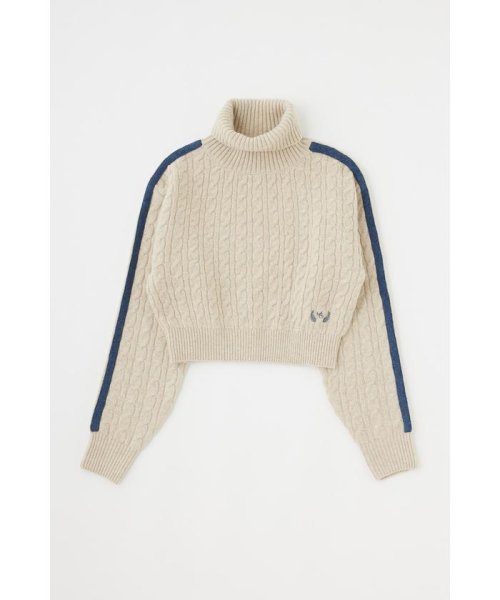 moussy(マウジー)/LINE SLEEVE CABLE KNIT トップス/img07