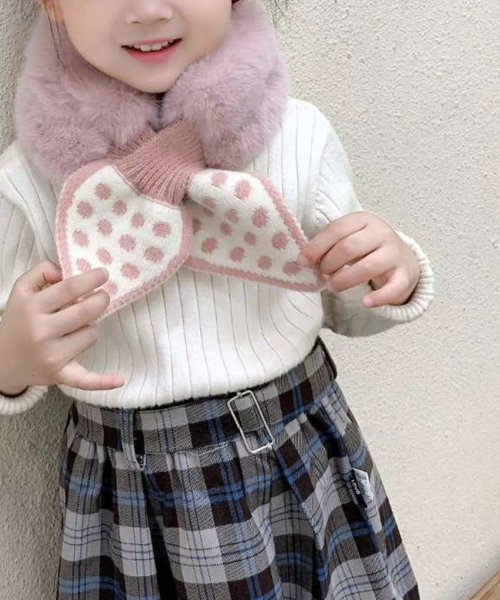 aimoha(aimoha（アイモハ）)/【aimoha－KIDS－】韓国子供服　フェイクファー　ミニマフラー/img01