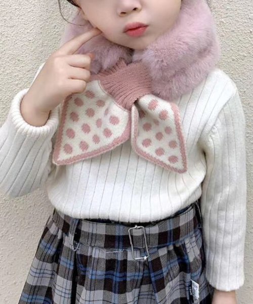 aimoha(aimoha（アイモハ）)/【aimoha－KIDS－】韓国子供服　フェイクファー　ミニマフラー/img02