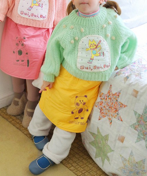 aimoha(aimoha（アイモハ）)/【aimoha－KIDS－】韓国子供服　かわいい猫パッチプリントセーター/img02