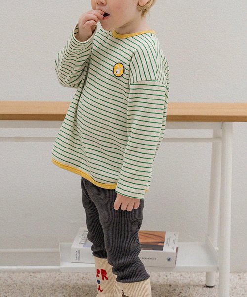 aimoha(aimoha（アイモハ）)/【aimoha－KIDS－】韓国子供服 バイカラー　リブパンツ/img04