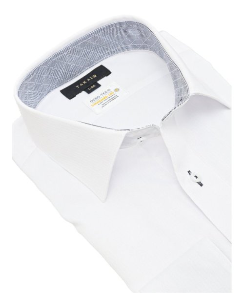 TAKA-Q(タカキュー)/形態安定 吸水速乾 スタンダードフィット ワイドカラー長袖シャツ シャツ メンズ ワイシャツ ビジネス ノーアイロン yシャツ ビジネスシャツ 形態安定/img01