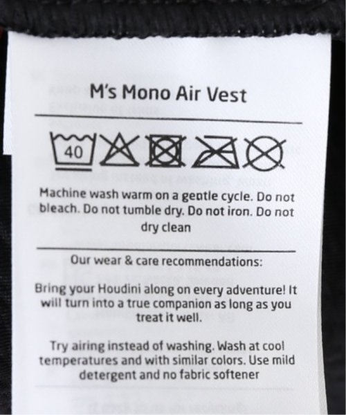 HOUDINI / フーディニ Ms Mono Air Vest 830024 HOUDINI フーディニ