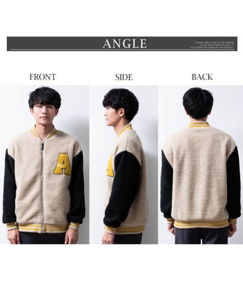 スタジャン メンズ ボア 暖かい シープボア 秋冬 スタジアムジャンパー ブルゾン スタジアムジャケット もこもこ 全6色 722801  メンズファッション ボア ブルゾン もこもこ 秋冬 スタジアムジャンパー シープボア メンズファッション 暖かい メンズ スタジアムジャケット 722801 スタジャン 全6色 日本国内発送・最短翌日お届けの商品写真