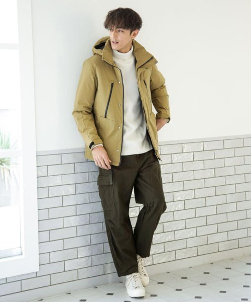 「西川ダウン(R)」フードデタッチャブルMATSUMIダウン 西川ダウン シリーズの定番モデル MATSUMI スタンドネックブルゾンとしてもお楽しみいただけるデザイン